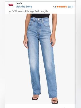 25 | Levi's Women's High-Rise Straight Jeans in Light Blue Wash